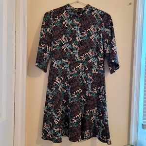 Zara Floral Print Midi Dress